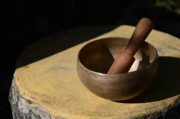 Photo of Brass singing bowl for healing purpose.