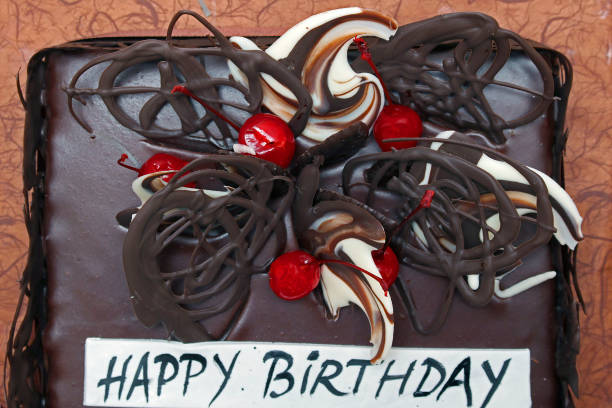 istock Happy birthday chocolate cake 1207374981
