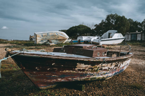 istock Fishing boat with a cabin on a pier 1207378953