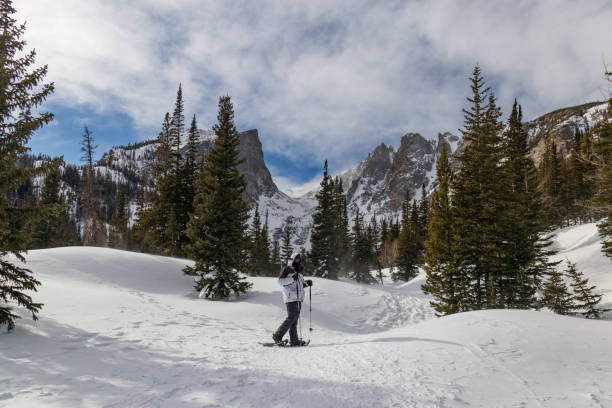 istock Person snowshoeing 1207380076