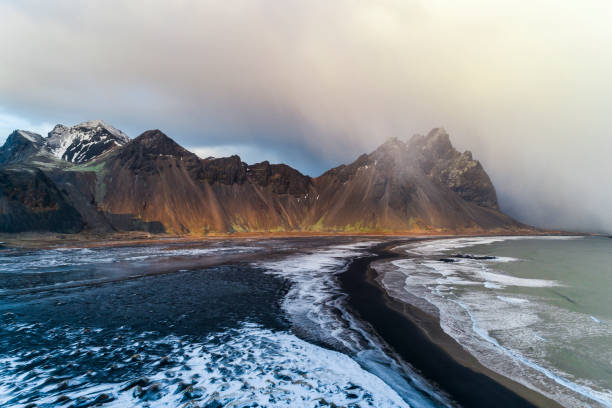 istock Vestrahorn Mountain range on Stokksnes Beach 1207388177