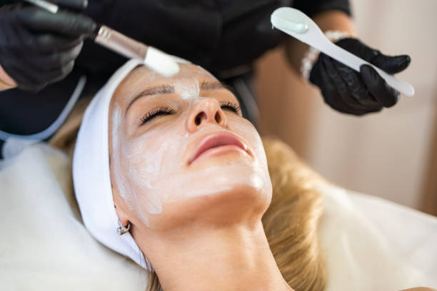 istock Woman with mask on face 1207388455