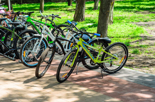 biciclette nel parco cittadino - 2999 foto e immagini stock