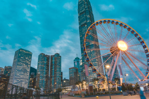 istock Hong Kong cityscape at night. 1207400335
