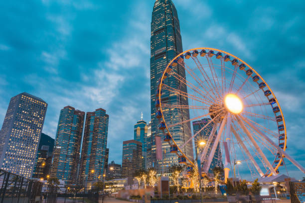 istock Hong Kong cityscape at night. 1207400337