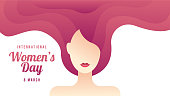 istock Happy International Women's Day. International Women's Day on March 8th flat design vector illustrations. 1207401337