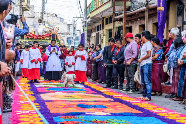 salvador, bahia, brazil - april 2, 2023: Catholics celebrate Palm Sunday, the date marked by the entry of Jesus Christ into Jesusalem.