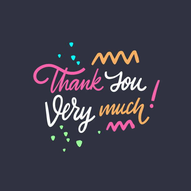istock Thank You Very Much phrase. Hand drawn lettering. Isolated on black background. Vector illustration. 1207418266