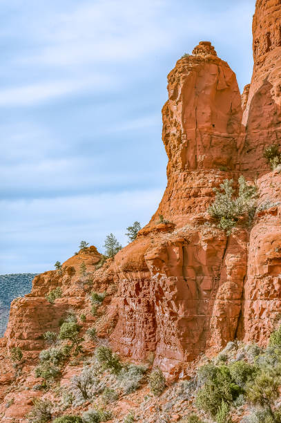 Interesting Rock Formation in Sedona Arizona stock photo