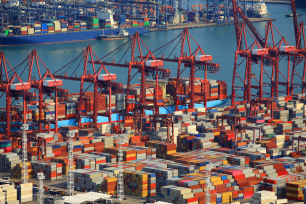 istock terminal with colorful cargo containers in hong kong 1207422108