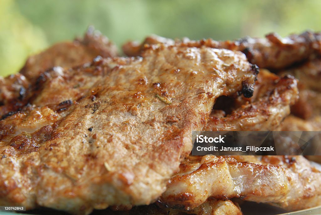 Gegrilltes Fleisch, barbecue - Lizenzfrei Farbbild Stock-Foto