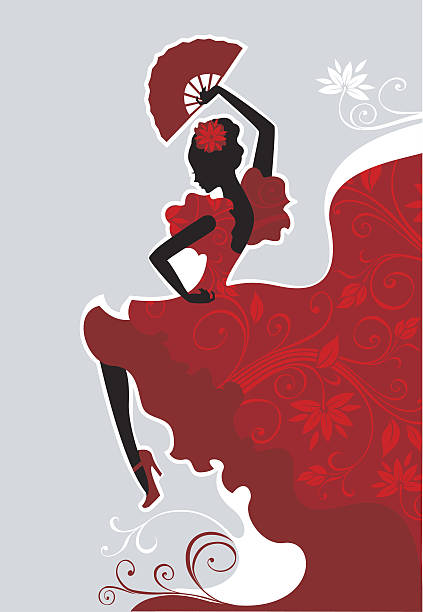 Flamenco dancer vector art illustration
