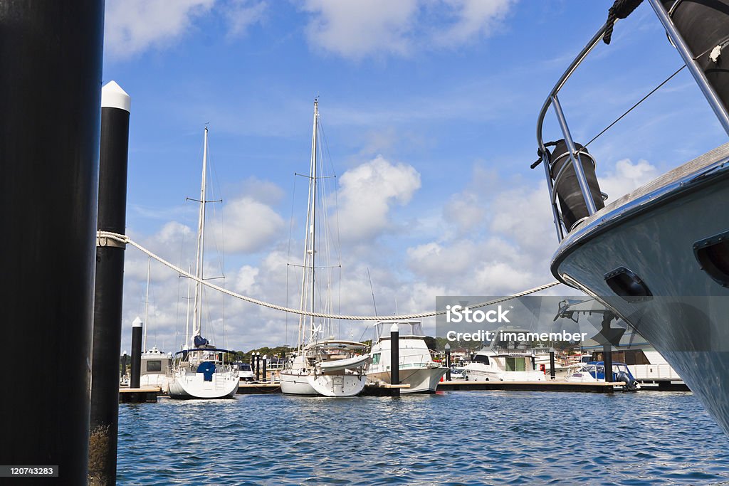 Marina, com iates e barcos a motor - Royalty-free Ao Ar Livre Foto de stock