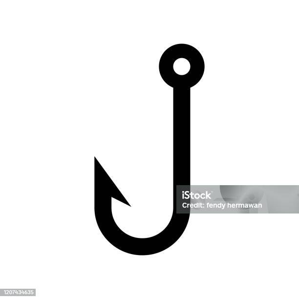Fishing Hook Fishing Sport Icon Vector Design Template Stock Illustration - Download Image Now