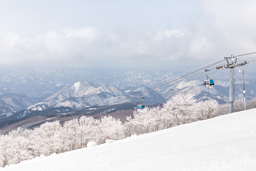 ski resort,akita prefecture in japan
