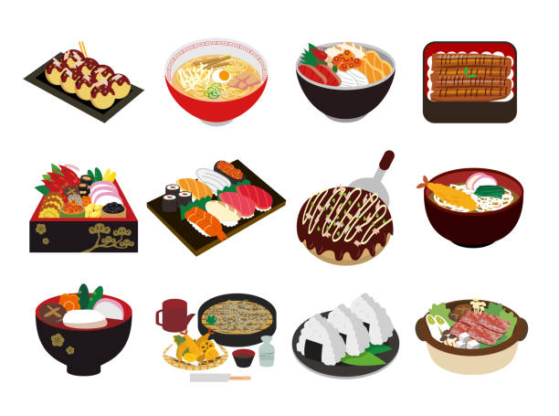 日本料理のイラスト - sushi japanese cuisine food japanese culture点のイラスト素材／クリップアート素材／マンガ素材／アイコン素材