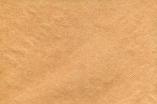 갈색 줄무늬 재활용 크래프트 종이 봉투 구겨진 질감 세부 사항 - paper brown paper textured striped 뉴스 사진 이미지