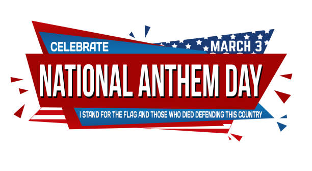 National anthem day banner design National anthem day banner design on white background, vector illustration national anthem stock illustrations