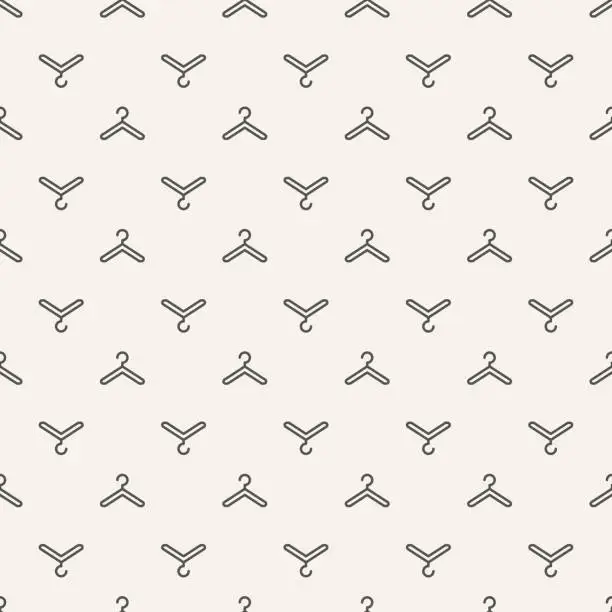 Vector illustration of Clothes hanger seamless pattern