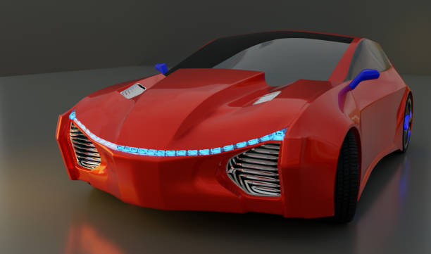 istock the car of the future stands on a smooth floor 1207461814