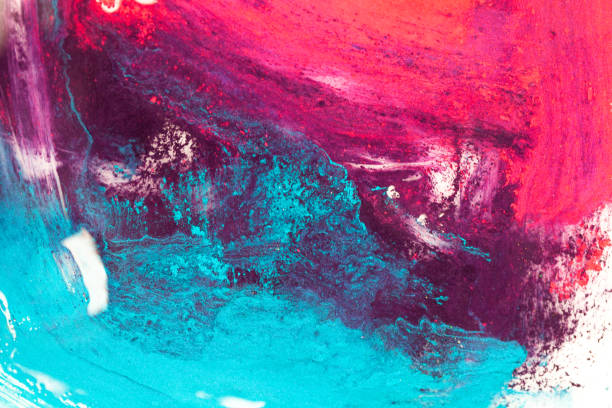 texture de peinture liquide. fond rose et bleu. - ink rainbow smoke multi colored photos et images de collection
