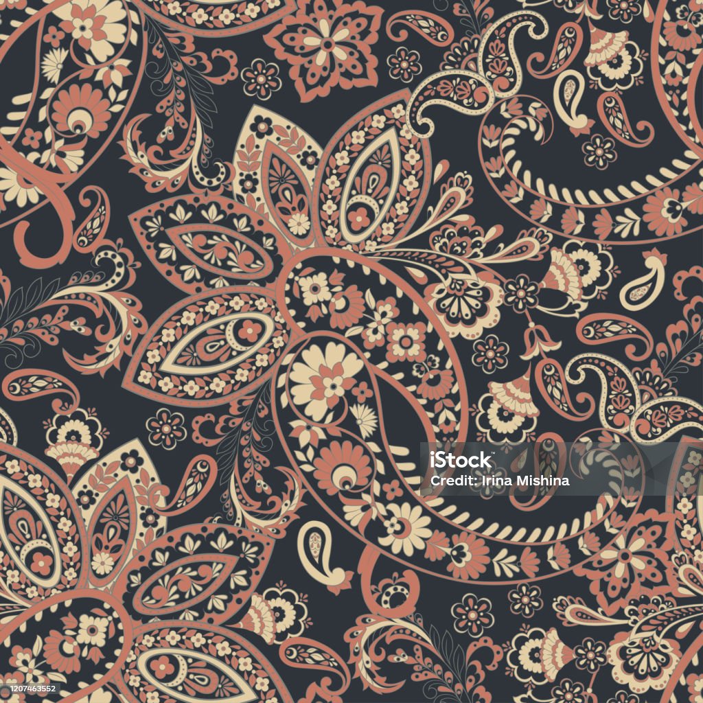 Paisley Mô Hình Liền Mạch Nền Cổ Điển Theo Phong Cách Batik Hình ...