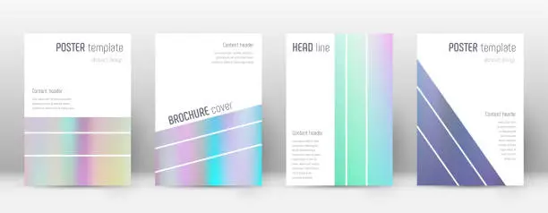 Vector illustration of Flyer layout. Geometric quaint template for Brochu