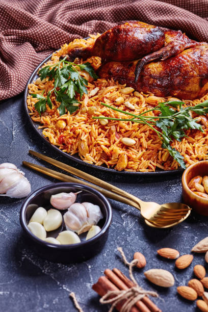 istock Chicken kabsa - homemade arabian rice 1207467021
