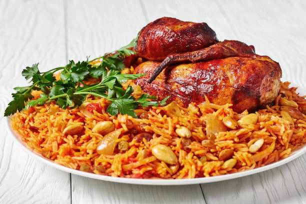 istock Chicken kabsa - homemade arabian rice 1207467053