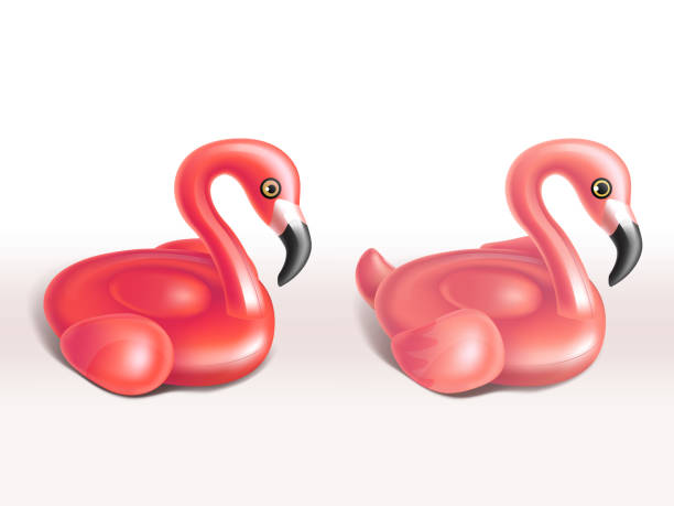 istock Vector set of inflatable flamingo rubber rings 1207468610