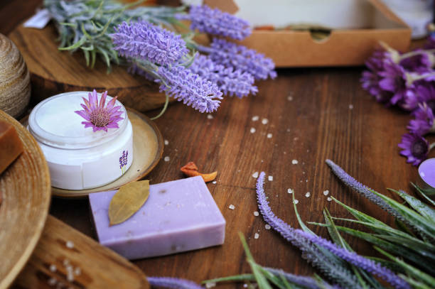 istock Natural organic artisan bath cosmetics, spa concept 1207468765