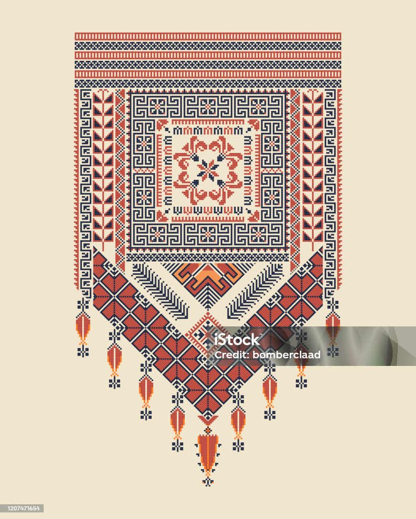 Palestina Pattern Palestinian Pattern 16 Stock Illustration - Download Image Now ...