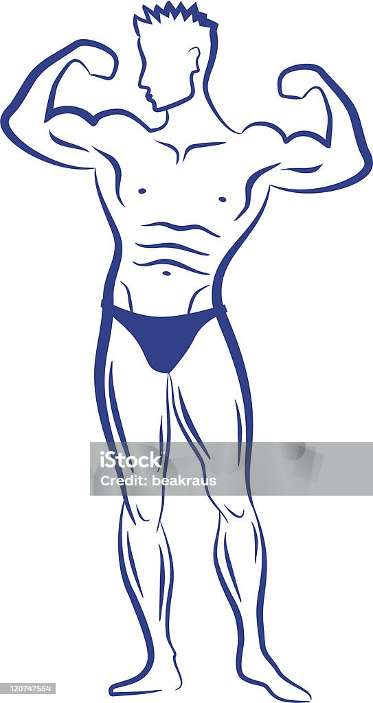 筋肉男、ベクター - イラストレーションのロイヤリティフリーベクトルアート