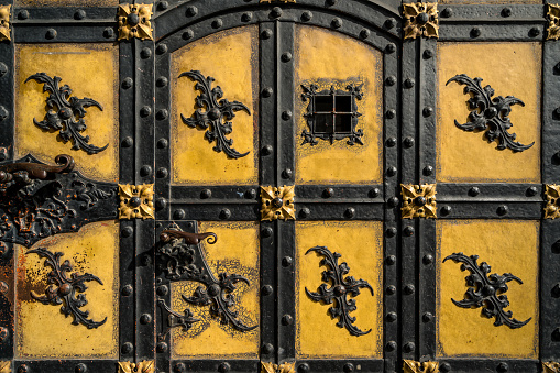 Ancient Door of the New Town Hall (Neue Rathaus) - Munich, Germany