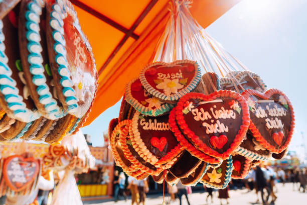 istock Gingerbread hearts at the Beer Fest, Munich, Germany 1207476687