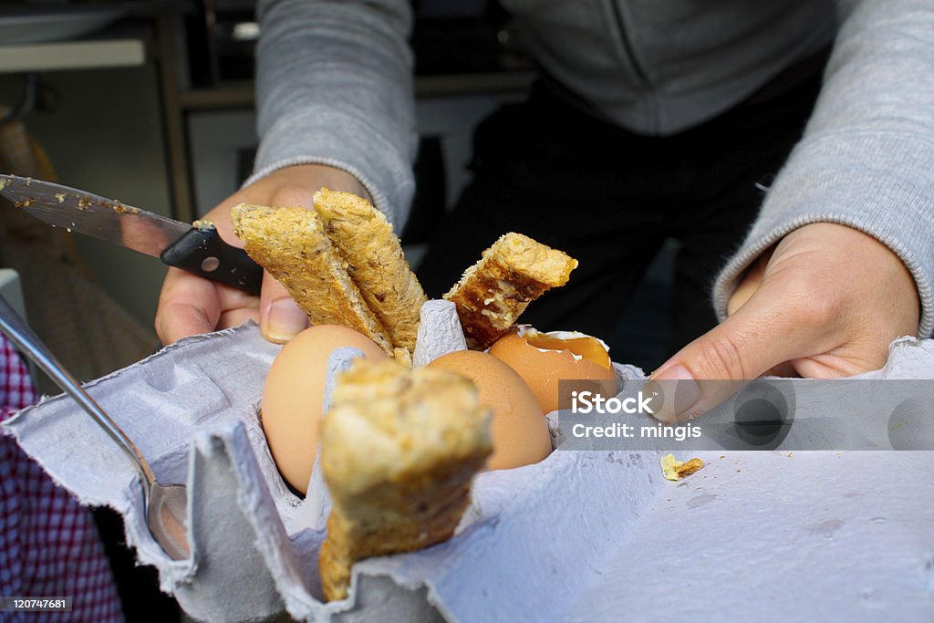 Campervan breakfast Boiled eggs served from a campervan - life on the road! Backpacker Stock Photo