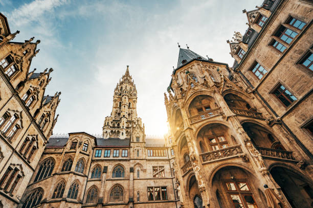 istock gothic style New Town Hall in Munich, Germany 1207476881