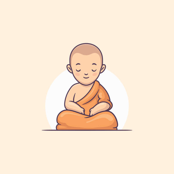 811 Cartoon Of The Buddhist Monk Illustrations & Clip Art - iStock