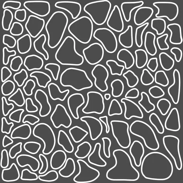 Vector illustration of Outline stone pattern. Sketch vector stock illustration