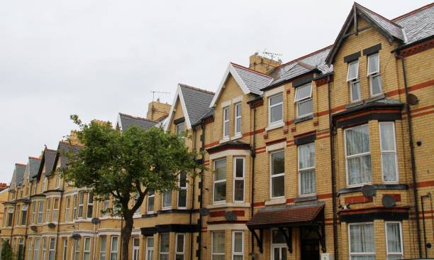 istock Row of typical terraced houses in UK 1207483037