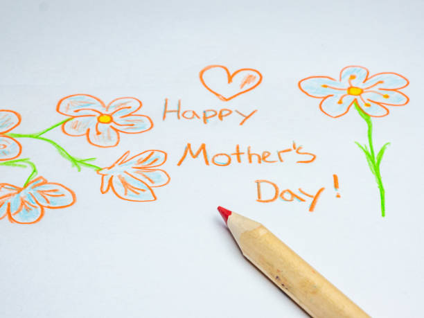 istock Happy Mothers Day! Card on paper 1207486644