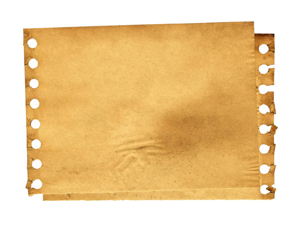 istock Grunge brown notepad page paper textured background isolated 1207486998