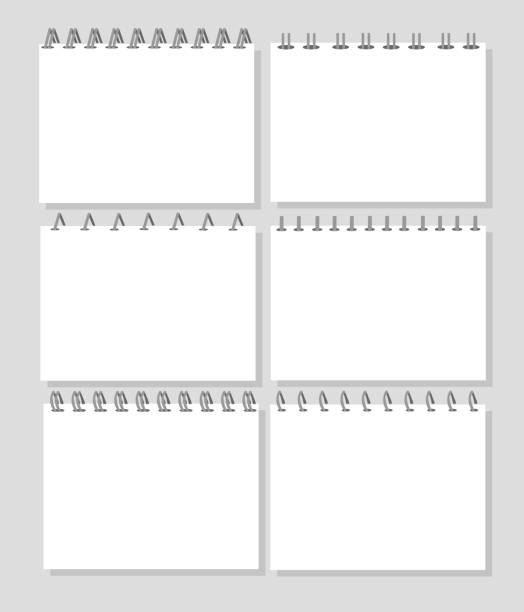 illustrations, cliparts, dessins animés et icônes de carnet, journal intime, spirale. - spiral notebook lined paper paper ring binder