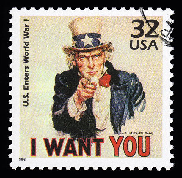 미국 우표 uncle sam - uncle sam postage stamp recruitment usa stock illustrations