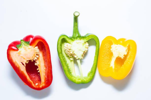 istock Colorful banana chilli pepper ingredient cooking on white background 1207492799