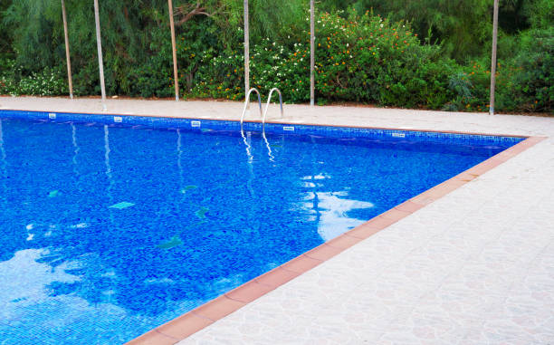 istock Outdoor swimming pool at summer time. 1207496936
