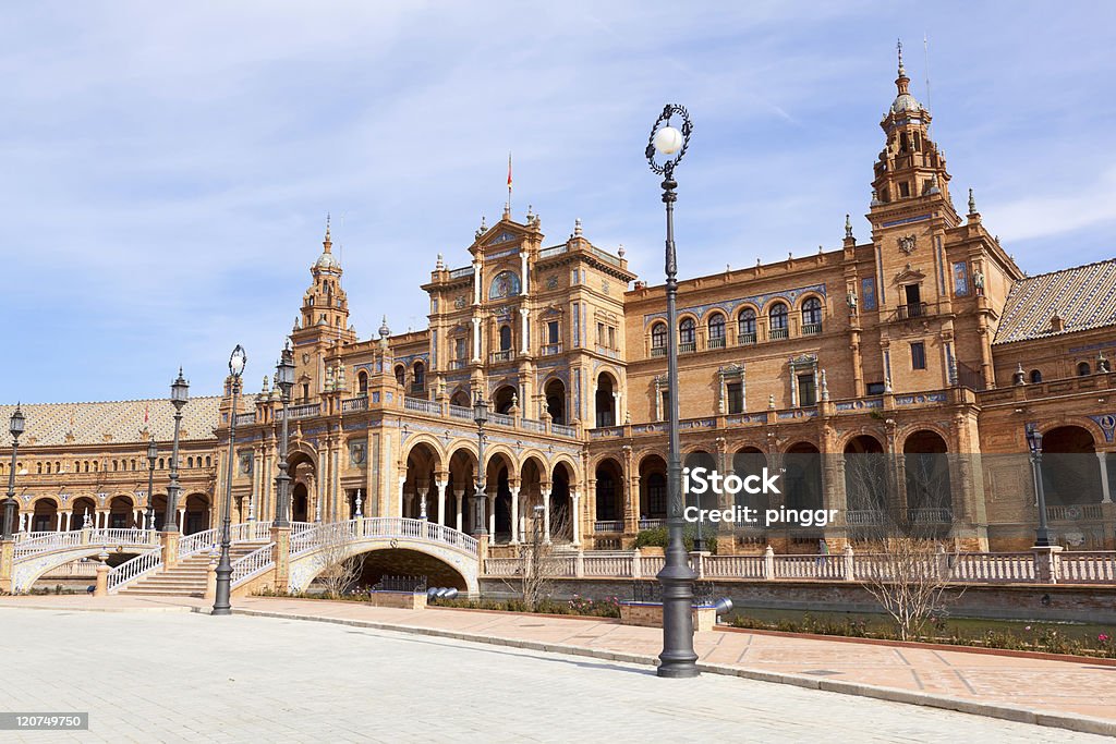 Plaza de Espana a Siviglia - Foto stock royalty-free di Andalusia