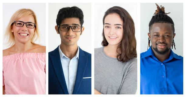 istock Group of cheerful confident workers looking at camera 1207499239