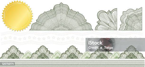 Classic Guilloche Elements For Make Diploma Or Certificate Stock Illustration - Download Image Now