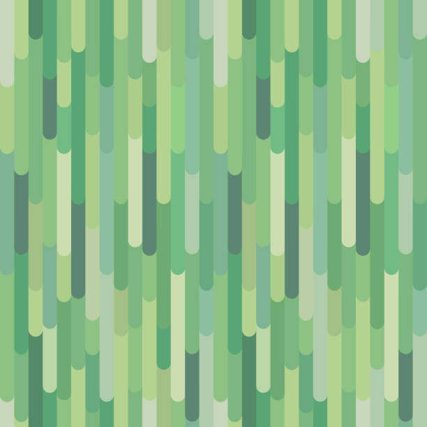 вертикальные зеленые органические полосы вектор бесшовный узор - bamboo backgrounds nature textured stock illustrations